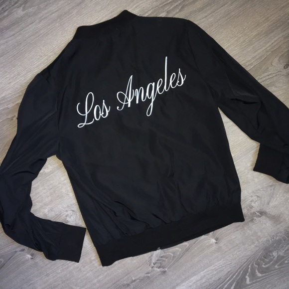 Black Bomber Jacket - Picture 2 of 3